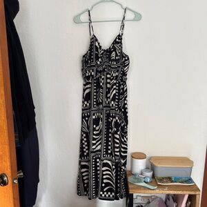 H&M Black and White Maxi Dress